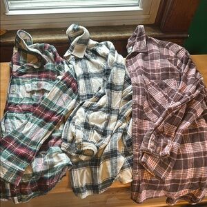 Aerie/American Eagle flannel bundle